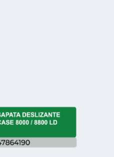 SAPATA DESLIZANTE CASE 8000 / 8800 LD — 47864190. - imagem 1